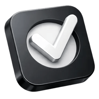 3D confirmation tick icon on the Emberton Coralvik about page