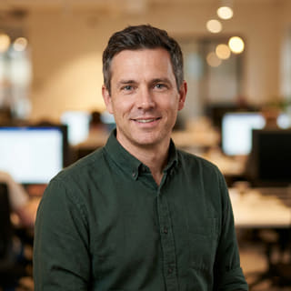 Daniel Carter, listed as Chief Technology Officer at Emberton Coralvik, in a profile image